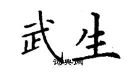丁谦武生楷书个性签名怎么写