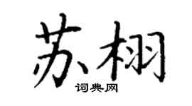 丁谦苏栩楷书个性签名怎么写