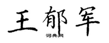 丁谦王郁军楷书个性签名怎么写