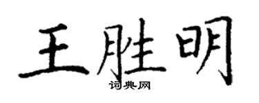 丁谦王胜明楷书个性签名怎么写
