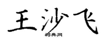 丁谦王沙飞楷书个性签名怎么写
