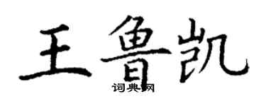 丁谦王鲁凯楷书个性签名怎么写