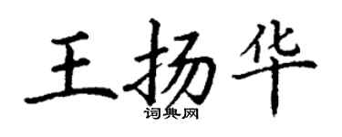 丁谦王扬华楷书个性签名怎么写