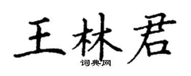 丁谦王林君楷书个性签名怎么写