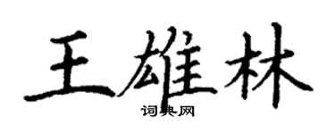 丁谦王雄林楷书个性签名怎么写