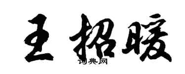 胡问遂王招暖行书个性签名怎么写