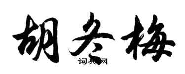 胡问遂胡冬梅行书个性签名怎么写