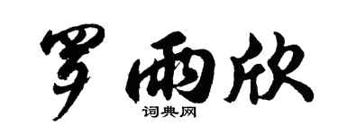 胡问遂罗雨欣行书个性签名怎么写