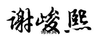 胡问遂谢峻熙行书个性签名怎么写