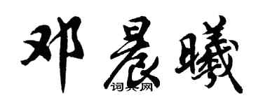胡问遂邓晨曦行书个性签名怎么写
