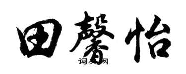 胡问遂田馨怡行书个性签名怎么写
