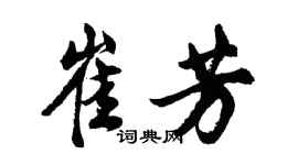 胡问遂崔芳行书个性签名怎么写