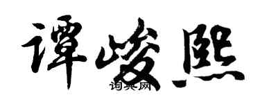 胡问遂谭峻熙行书个性签名怎么写