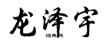 胡问遂龙泽宇行书个性签名怎么写