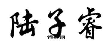 胡问遂陆子睿行书个性签名怎么写