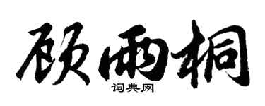 胡问遂顾雨桐行书个性签名怎么写