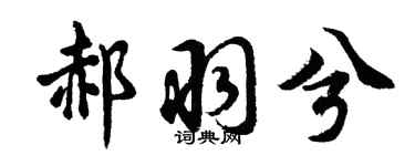 胡问遂郝羽兮行书个性签名怎么写