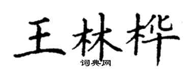 丁谦王林桦楷书个性签名怎么写
