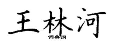 丁谦王林河楷书个性签名怎么写