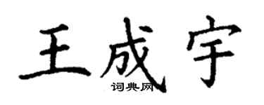 丁谦王成宇楷书个性签名怎么写