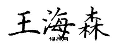 丁谦王海森楷书个性签名怎么写