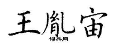 丁谦王胤宙楷书个性签名怎么写