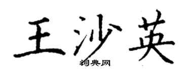 丁谦王沙英楷书个性签名怎么写