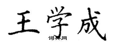 丁谦王学成楷书个性签名怎么写