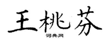 丁谦王桃芬楷书个性签名怎么写