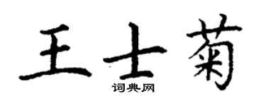 丁谦王士菊楷书个性签名怎么写