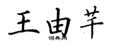 丁谦王由芊楷书个性签名怎么写