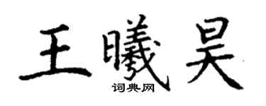 丁谦王曦昊楷书个性签名怎么写