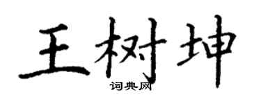 丁谦王树坤楷书个性签名怎么写