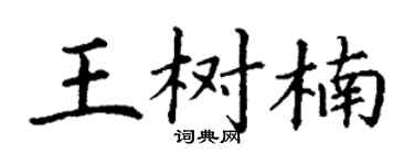丁谦王树楠楷书个性签名怎么写