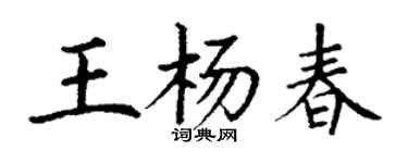 丁谦王杨春楷书个性签名怎么写