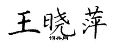 丁谦王晓萍楷书个性签名怎么写