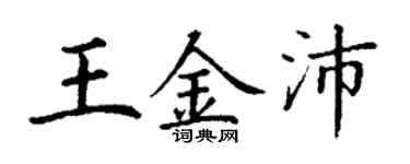 丁谦王金沛楷书个性签名怎么写