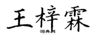 丁谦王梓霖楷书个性签名怎么写