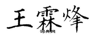 丁谦王霖烽楷书个性签名怎么写