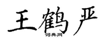 丁谦王鹤严楷书个性签名怎么写