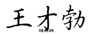 丁谦王才勃楷书个性签名怎么写