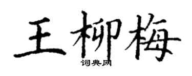 丁谦王柳梅楷书个性签名怎么写