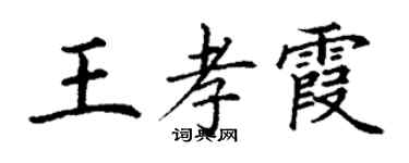 丁谦王孝霞楷书个性签名怎么写