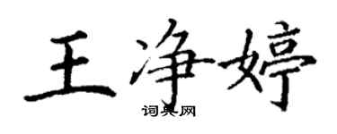 丁谦王净婷楷书个性签名怎么写