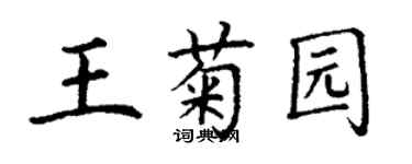丁谦王菊园楷书个性签名怎么写