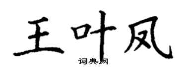 丁谦王叶凤楷书个性签名怎么写