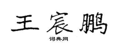 袁强王宸鹏楷书个性签名怎么写