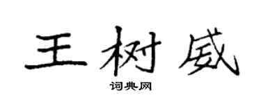 袁强王树威楷书个性签名怎么写
