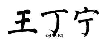 翁闿运王丁宁楷书个性签名怎么写