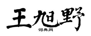 翁闿运王旭野楷书个性签名怎么写